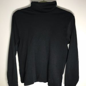 Lands end black relaxed fit turtle neck